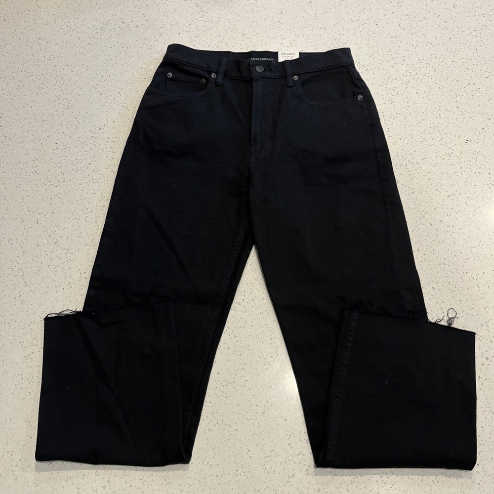 Lucky Brand Jeans Relaxed Stovepipe - Saturated Black Womens 4/27 NWT